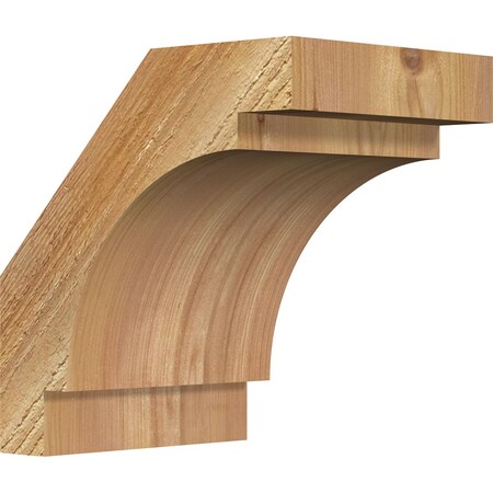 Ekena Millwork 6"W x 8"D x 8"H Merced Rough Sawn Knee Brace, Western Red Cedar BRC06X08X08MRC00RWR